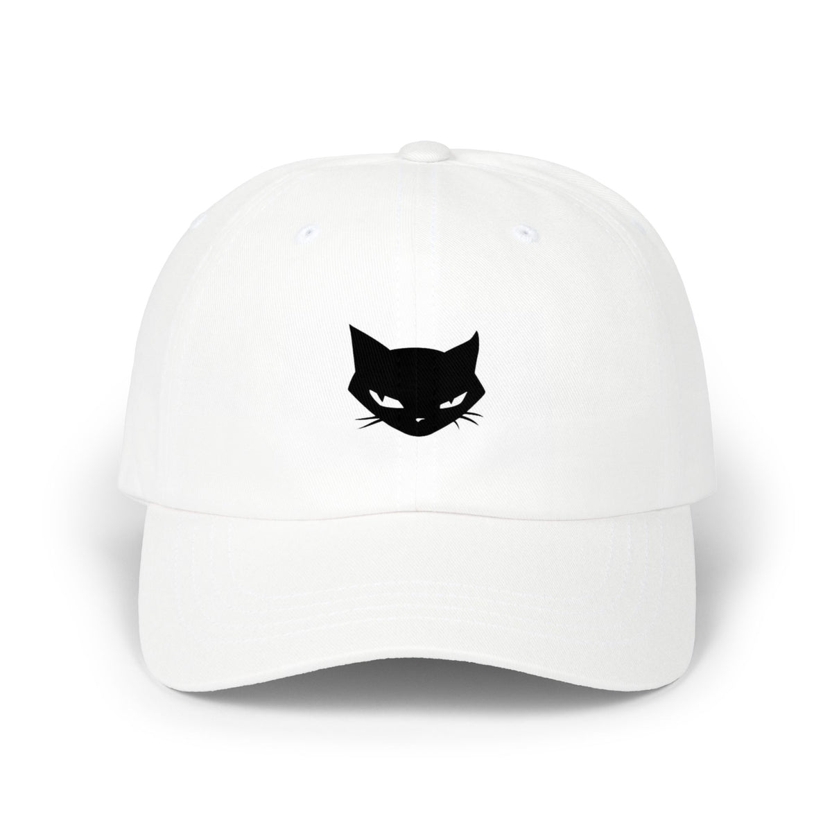 Embroidered Black Cat Dad Cap