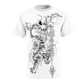 Tiger Japanese Tattoo Tee — Black Ink Asian-Inspired Graphic T-Shirt