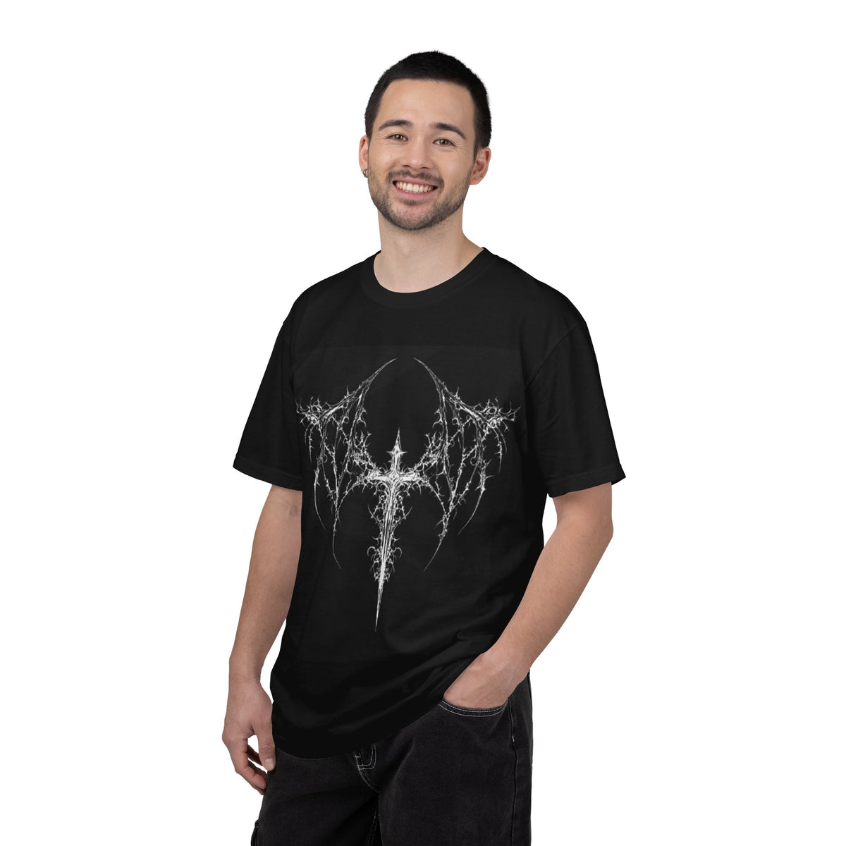 Dragon Gothic Cross T-Shirt — Dark Fantasy Graphic Tee