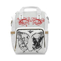 Gothic Cat Diaper Backpack — Multifunctional Baby Bag with Dark Fantasy Design