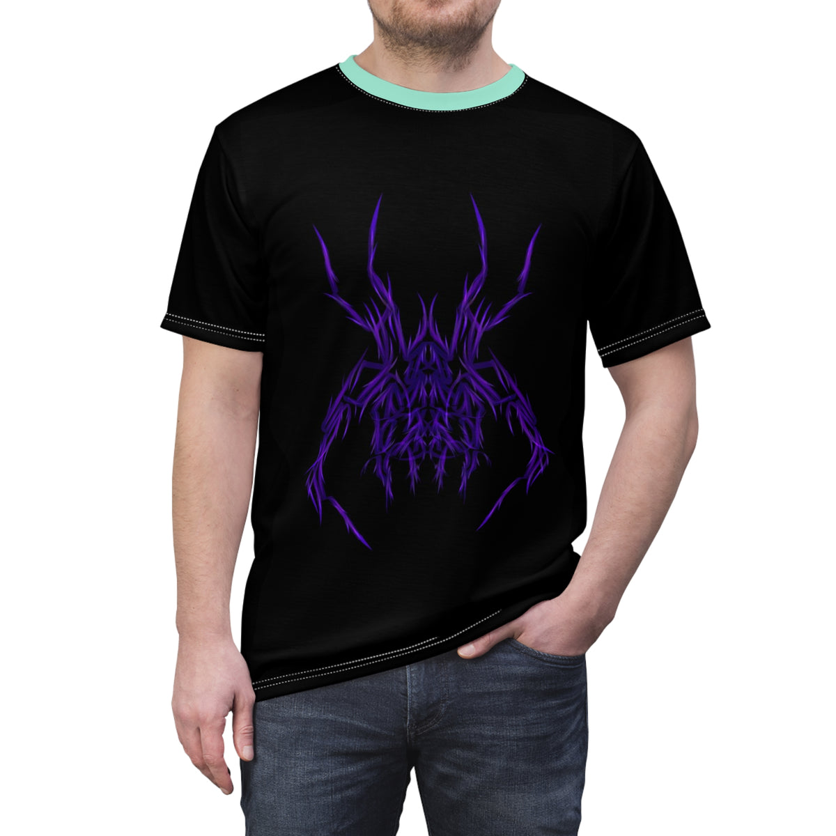 Spider Sigil Tee — Dark Purple Gothic Graphic T-Shirt