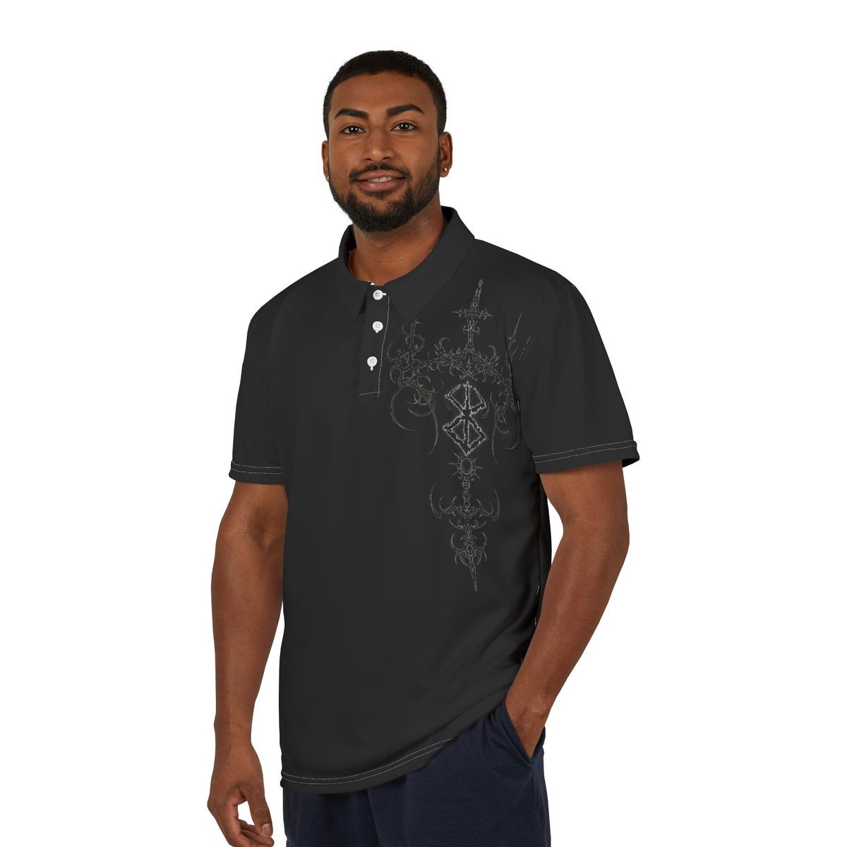 Gothic Cross Polo Shirt