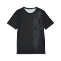 Men's Black Gothic Wing Sports Jersey — White Spine & Tribal Side Design