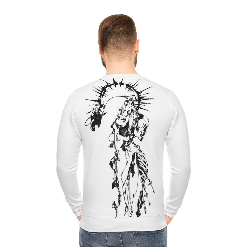 Skull & Butterfly Art Sweatshirt — Inked Gothic Floral Crewneck