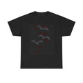 Gothic Bat & Red Rose Graphic Tee