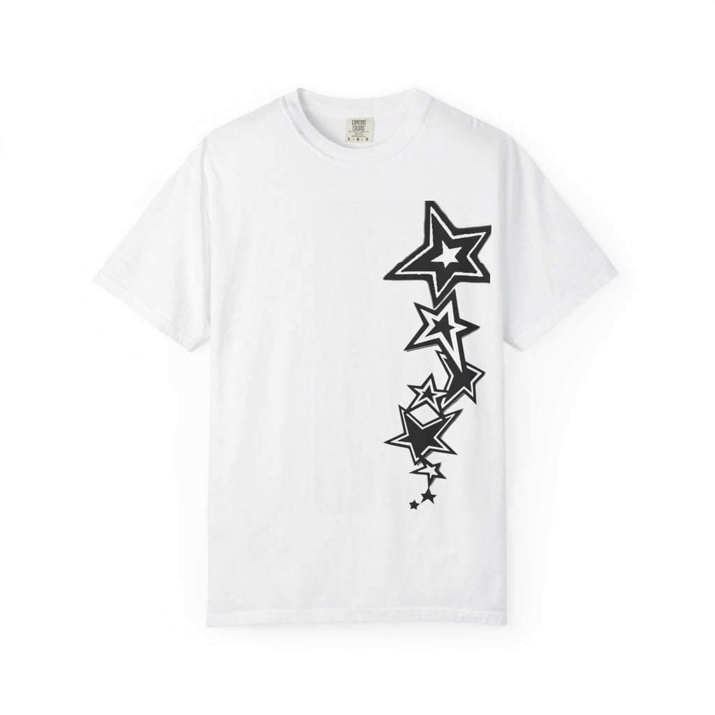 Grunge Star Stack T-shirt | Back Shooting Star Graphic