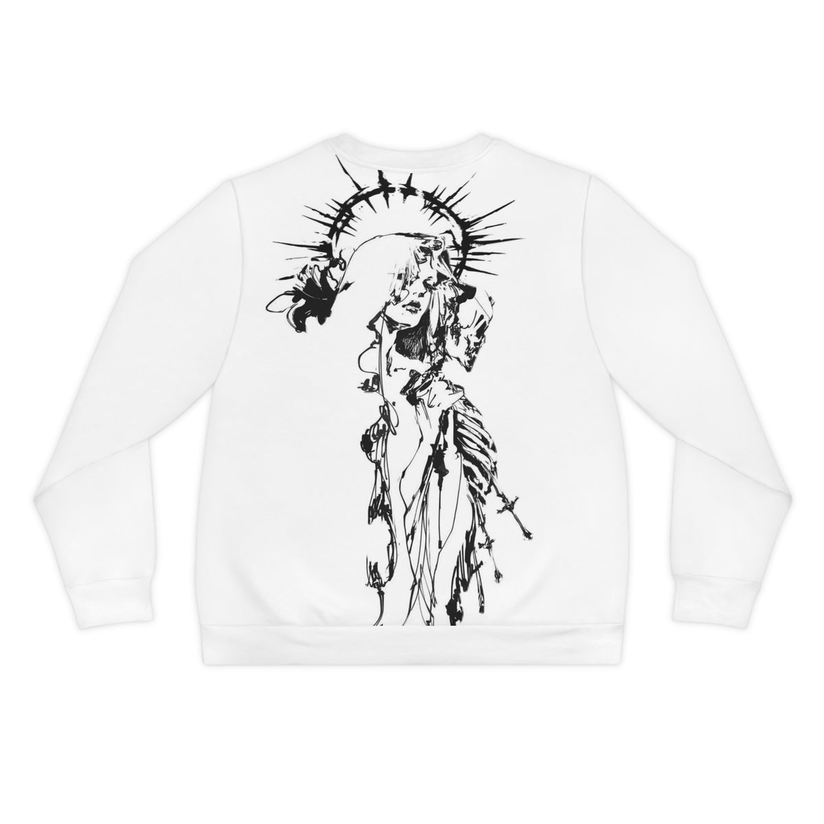 Skull & Butterfly Art Sweatshirt — Inked Gothic Floral Crewneck