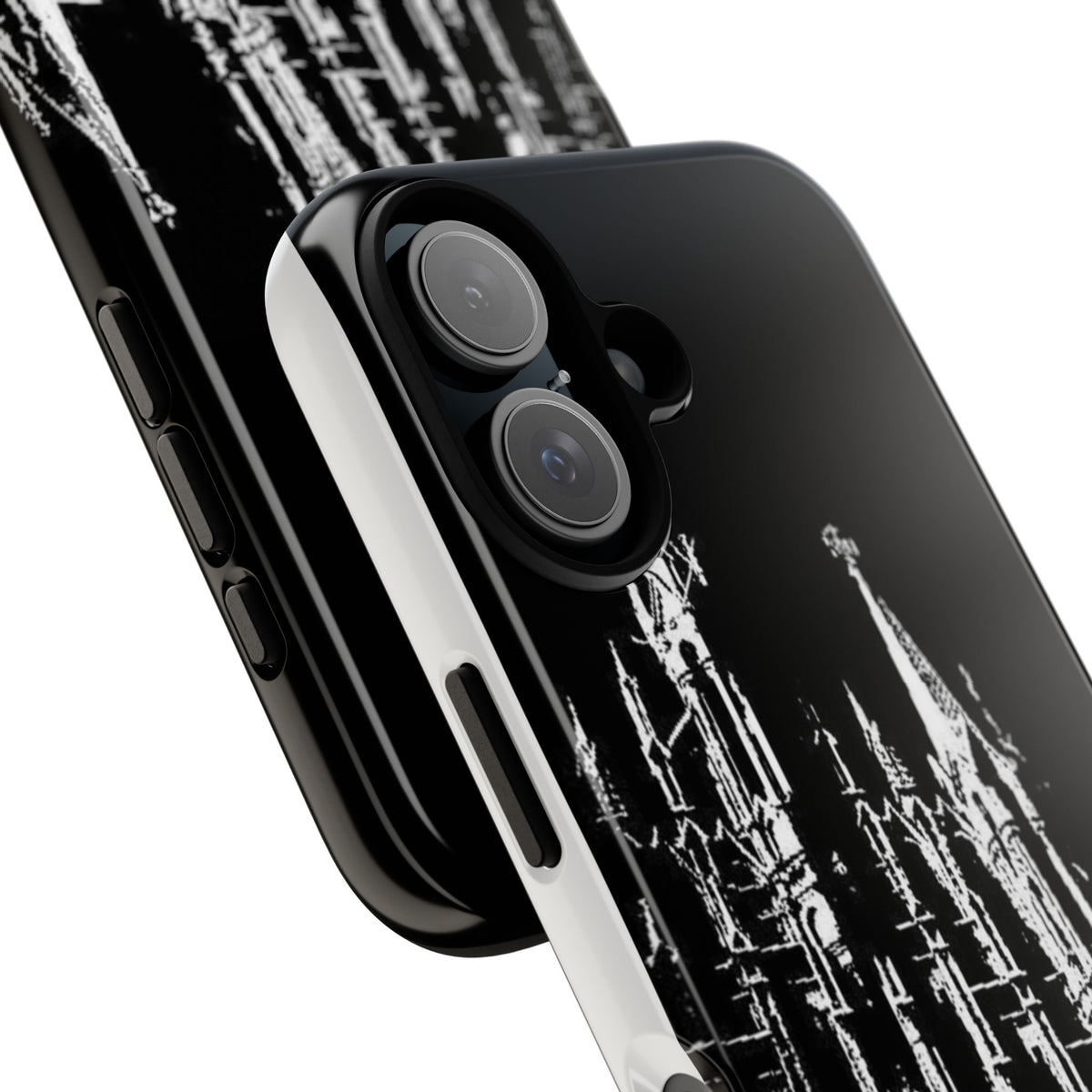 Gothic Cathedral Tough Phone Case — Black & White Architectural iPhone Cover